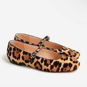 J. Crew Anya Ballet Flat Calf Hair Leopard Size 8